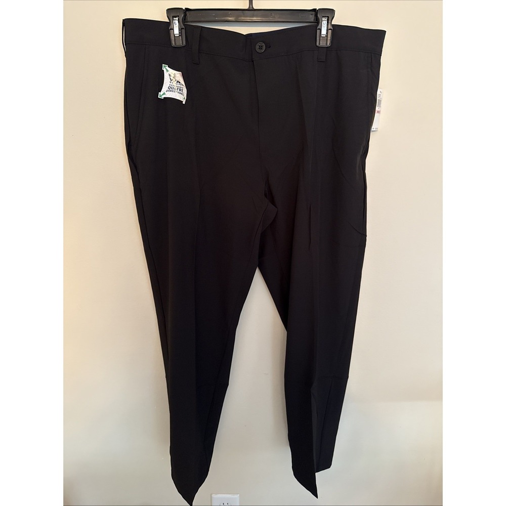 NEW IZOD Golf Mens Straight Fit Swingflex Pants Black 40x30 Wicking UPF 40